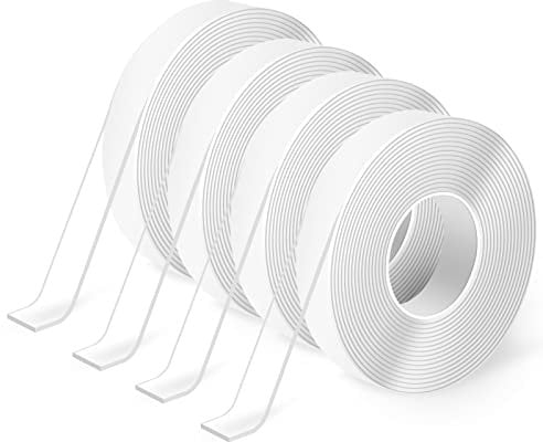 Art3d doppelseitiges klebeband strapazierfähig 4 rollen à 3 meter abnehmbar spurlos waschbar wiederverwendbar – mehrzweck-klebeband wie im fernsehenk gesehen