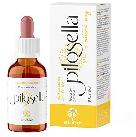 ERBOTECH, Tintura Madre Pilosella, Tintura Madre Analcolica a Gocce da Diluire in Acqua, Vegan, non Deriva da Piante OGM, Made in Italy, 100 ml