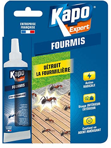 K.PRO EXPERT - Gel Anti Fourmis - Elimine les Fourmis et leur Nid - Action Radicale - Usage Intérieur et Extérieur - Effet Curatif et Préventif - Technique Professionnelle - 15g