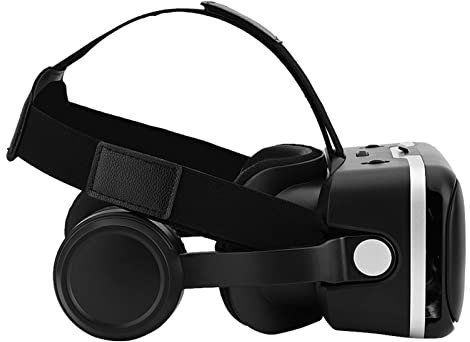 Cuifati VR SHINECON Virtual Reality 3D für VR-Brille Superleichte Virtual Reality Super 3D-Bildeffekt 3D-Brille Atmungsaktiv, Weich und Schön (3,5 -6,0 mit Android IOS-kompatiblen Kopfhörern)