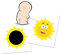 Töpfchentraining leicht gemacht mit bunten, verfärbenden Sticker für WC oder Töpfchen - 5 Motive zur Auswahl, immer 2 Stück! (2 x Sonne)