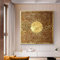 Abstrakte goldene Fische auf Leinwand, Gemälde, Poster und Drucke, moderne Wandkunst, Bilder für Wohnzimmer, minimalistische Wohnkultur, 90 x 90 cm, rahmenlos