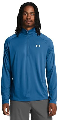 Under Armour Herren Tech 2.0 1/2 Zip-up Long Sleeve T-Shirt Sweatshirt, (406) Photon Blue/White, XX-Large