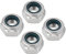 QUARKZMAN M10 x 1mm Esagonale Blocco Dado x 4pz 304 Acciaio inossidabile Metrico Fine Esagonale Lock Dadi per Tubazioni, Automobile Motori, [Argentato]