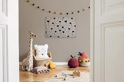 A.S. Création Leinwandbild Pusteblumen floral Blumen - Kunstdruck grau schwarz - 90x60 cm Querformat - Moderne Wanddekoration Schlafzimmer Wohnzimmer Küche - Bild auf Keilrahmen