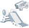 AIYAPLAY Toboggan pour Enfants Toboggan autoportant Pliable pour l'intérieur et l'extérieur 1,5-3 Ans, Gris