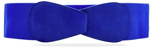 Van Der Rich ® - Obi Gürtel Elastisch Dehnbar Breite 7 cm - Damen (Royalblaue, One Size)