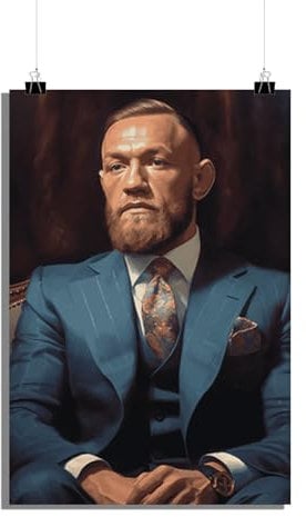 25 Artstreet Conor McGregor MMA Porträt Poster | Kunstdruck | 180 g mattes Papier | Wanddeko für Wohnzimmer und Jugendzimmer | 60 x 90 cm