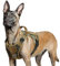 rabbitgoo Hundegeschirr Grosse Hunde, Anti Zug Geschirr Hund Verstellbar mit Griffe Verbreitert, Robust Taktisches Hundegeschirr mit Metallschnallen zum Wandern(L, Camouflage Braun)