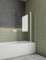 Aica Sanitär 100x140cm Badewannenaufsatz Duschabtrennung 4mm Sicherheitsglas Duschwand für Badewanne