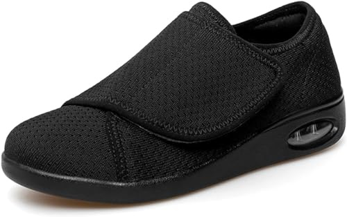 Sisttke Chaussons Diabétiques Femmes Extra Large Orthopédique Chaussures Anti-dérapante pour Personnes âgées