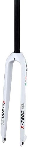 Forcella Ammortizzatore per Bicicletta 26 27,5 29'' Forcelle rigide rigide in Carbonio Freno a Disco, Forcella Anteriore per Mountain Bike Forcella MTB QR 9mm 1-1/8'' Forcella per Mountain Bike senz