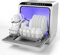 ICUIRE - Portable dishwasher, countertop with built-in 5L water tank and inlet hose, mini dishwasher with 6 programs, dual 360° sprayer, no connection needed,