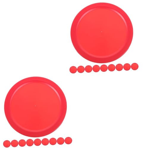 ifundom 20 Stück Hockey Zubehör Air Hockey Pucks Zubehör Für Hockeyspiele Stabile Eishockey Pucks Hockey Ausrüstung Hockey Tischzubehör Spieltisch Zubehör Kunststoff Rot