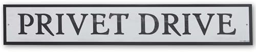 Harry Potter Privet Drive Metal Sign - Vintage Privet Drive Wall Decor for Bedroom or Movie Room