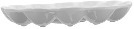 Cabilock Egg Trays for Easter 12 Egg Holder Deviled Plate Porcelain Serving Tray