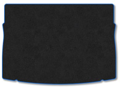 VW Golf (2013-2020) [Hatchback] Carpet Boot Mat | Blue Edge Trim Tailored Fit Boot Liner Full Coverage Protection Accessories Easy Clean Anti Slip Made in the UK