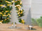 CULT at home 2 Stück Deko Teelichthalter Weihnachtsbaum Tannenbaum - Tischleuchter Dekoration Advent Weihnachten - Adventsdeko Weihnachtsdeko - Metall Farben: Silber Braun Höhe 20/25 cm