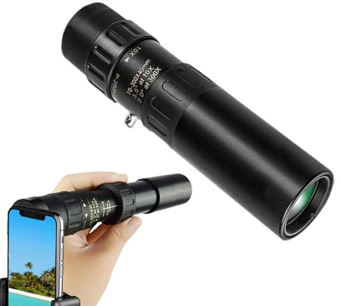 Monocular portátil, telescopio monocular HD - 10-300X telescopio de bolsillo, monocular ligero para observación de aves, caza, senderismo, camping, vida silvestre