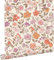 papier peint fleurs violet et orange 53 cm x 10.05 m - ESTAhome