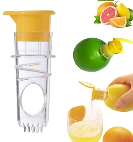 3 exprimidores manuales, pulverizador para limón y lima, portátil, exprimidor de limón, exprimidor manual de limón, exprimidor para casa, exprimidor para el hogar, con tapón de rosca y filtro