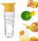 3 exprimidores manuales, pulverizador para limón y lima, portátil, exprimidor de limón, exprimidor manual de limón, exprimidor para casa, exprimidor para el hogar, con tapón de rosca y filtro