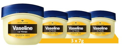 Vaseline Lip Therapy 7G Queen Bee | Pflegender Lippenbalsam für optimale Feuchtigkeit mit Honig | (Queen Bee (3er Pack))