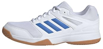 adidas Homme Speedcourt Mens Indoor Shoes, FTWR White/Ray Blue/Lucid Aquamarine, 46 EU