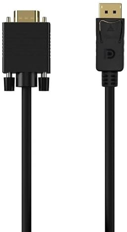 VoltShine Cavo convertitore DisplayPort a VGA, nero, 1,0 m, ideale per collegare dispositivi DisplayPort a monitor VGA.