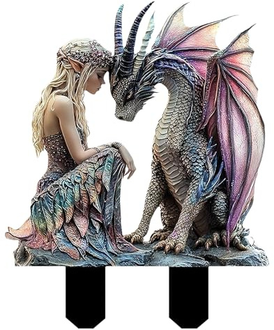 deegbbyi Outdoor-Gartenstecker aus Acryl, Feengartenstecker 2D, Kreative Pflanzen-Gartenstecker, Exquisite Gartenationen für Terrasse, Realistische Tierfiguren, für Blumenbeete, Landschaft, Terrasse