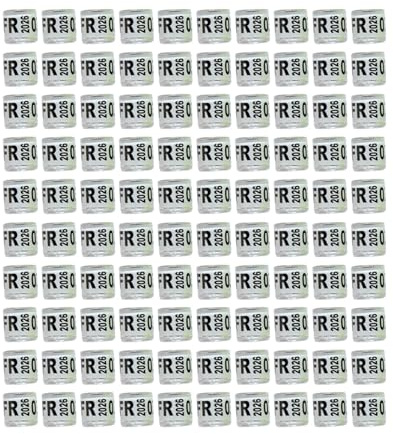Jiuvaso Lot de 100 Bagues en Aluminium pour Pattes de Pigeon, Bagues D'identification pour Pigeons, Bagues 2026 pour Inséparables, France Blanche