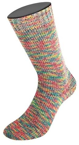 LANA GROSSA Meilenweit Cotton Bamboo Pepita | 4-fädiger Bambus-Sockenklassiker | Handstrickgarn aus 40% Baumwolle, 25% Schurwolle | 100g Wolle zum Stricken & Häkeln | 420m Garn FB 2505