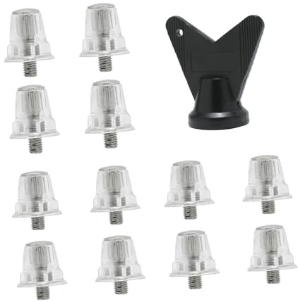 Pegciuho 12 Piezas Tacos de Fútbol Kit de para Botas Deportivas Rosca M5 con Llave de Nylon Resistente Fácil Instalación Y Uso Prolongado Adecuado para
