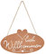 levandeo Schild Willkommen Rost Herz 40x22,5cm Edelrost Garten-Deko Rostdeko Türschild Wandbild Wandschild