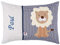 Glückspilz Namenskissen Babykissen I Löwe I Dunkelblau I 40 x 60 cm