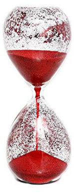 Sablier rouge pailleté