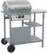 vidaXL Barbecue e Griglia a Gas con 3 Ripiani con Tavolino Autoportante Mobile con Ruote Ganci e Maniglie Cucina per Esterni Argento