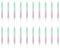 PartyDeco Geburtstagskerzen Ombre 6cm 20 STK. Geburtstag Party Familientreffen Paraffin