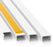 Goulotte autocollante - 2 m - Blanc - 6 x 4 x 100 cm/2 x 1 m - Avec bande adhésive en mousse prête pour le montage