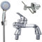 Shower Mixer Taps for Bathroom Bath Luxury Bathroom Chrome Solid Brass Sink Bath Filler Tap Shower Mixer Taps with Hand Held Shower Handset and Hose Attachment