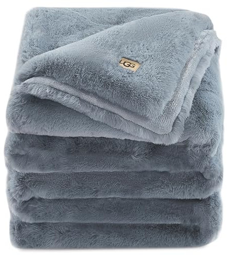 UGG Euphoria 11069 Euphoria Plüsch-Kunstfell, wendbarer Überwurf, gemütlich, flauschig, für Couch, Bett, Hotel, luxuriös, maschinenwaschbar, Heimdekoration, luxuriös, weicher Überwurf für Sofa, 177,8