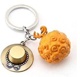 OP Monkey D. Luffy Devil Fruit Pendant Keyholder Cosplay Gift Luffy Fans Gift Collection (B)