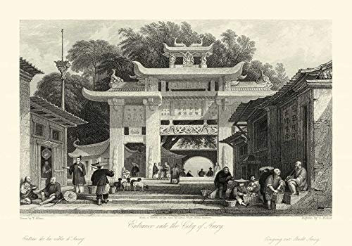 Bild auf gerollter Leinwand, Szenen in China V Allom T. – Landschaft horizontal, Kunstdruck Landschaft, Landschaft, Asien, China, chinesische Orie, Kunstdruck, 45,7 x 66 cm