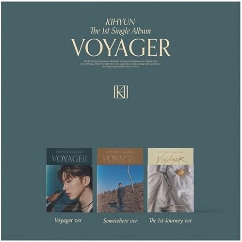 KIHYUN - Voyager [Voyager Ver.] (1. Einzelalbum) Album + Vorbestellungen begrenzte Vorteile + Kultur Koreanisches Geschenk (dekorative Aufkleber, Fotokarten)