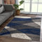 SANAT Teppich Vintage - Modern Teppiche für Wohnzimmer, Kurzflor Teppich in Blau, Öko-Tex 100 Zertifiziert, Größe: 120 x 170 cm