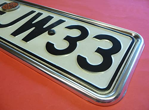 Kennzeichenunterlage ALU Hochglanz für VORNE oder HINTEN