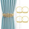 Winlauyet 4 STK. Vorhang Raffhalter Blatt Design Raffhalter Vorhang Clip Legierung Feder Vorhanghalter für Gardinen (Golden) (Golden)