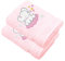 Lashuma Baby Badetuch Set 50x90 cm, 2X rosa Kinderhandtücher Bestickt mit Elefant, Mädchen Babyhandtücher