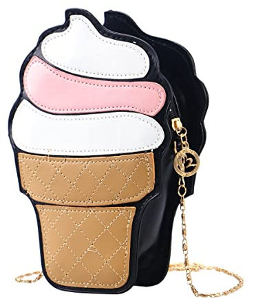 VALICLUD Eiscreme-umhängetasche Modische Umhängetasche Crossbody- Tasche Lebensmittel Form Crossbody- Tasche - Creme Form Umhängetasche in Lebensmittelform Schultertaschen