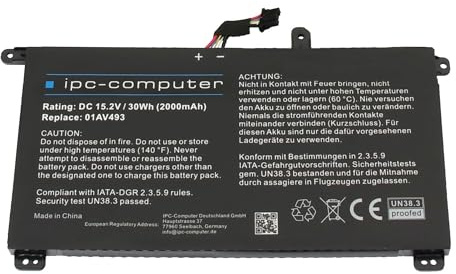 IPC-Computer SB10L84121 Akku 30Wh | kompatibel mit Lenovo Satellite S50W-C